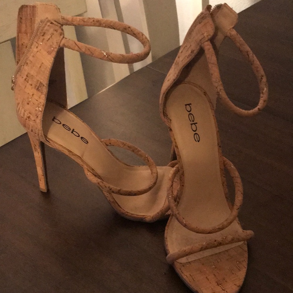 Cork ankle strap dress sandals
